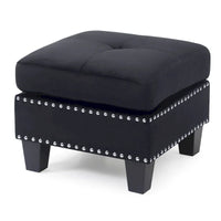 Poufs en velours touffeté Copper Grove Meharrize