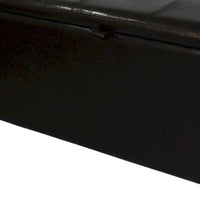 Banc de rangement en similicuir marron