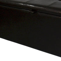 Banc de rangement en similicuir marron
