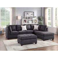 Ensemble Canapé Sectionnel 3 Pièces en Microfibre