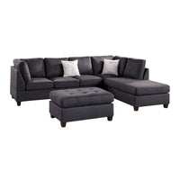 Ensemble Canapé Sectionnel 3 Pièces en Microfibre