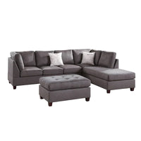 Ensemble Canapé Sectionnel 3 Pièces en Microfibre