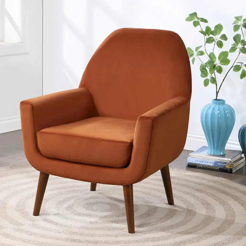 Fauteuil en velours Adrian Mid-Century par Greyson Living