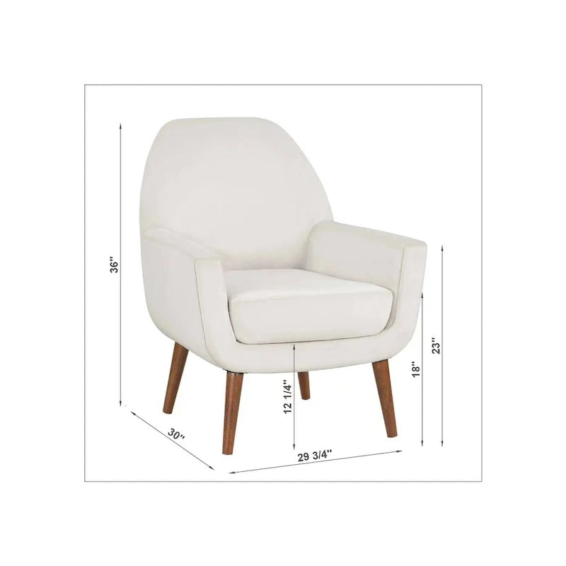 Fauteuil en velours Adrian Mid-Century par Greyson Living