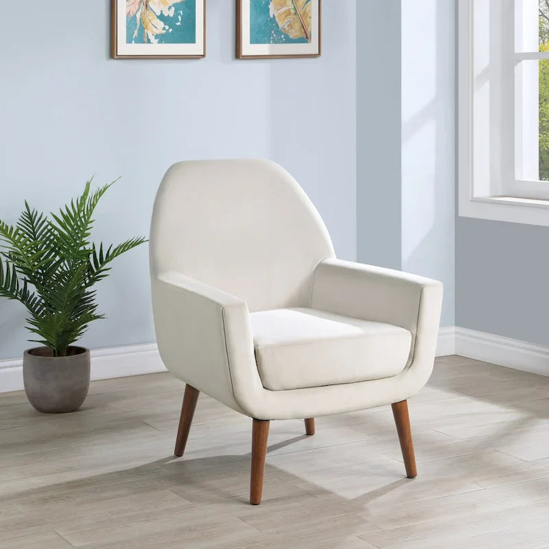 Fauteuil en velours Adrian Mid-Century par Greyson Living