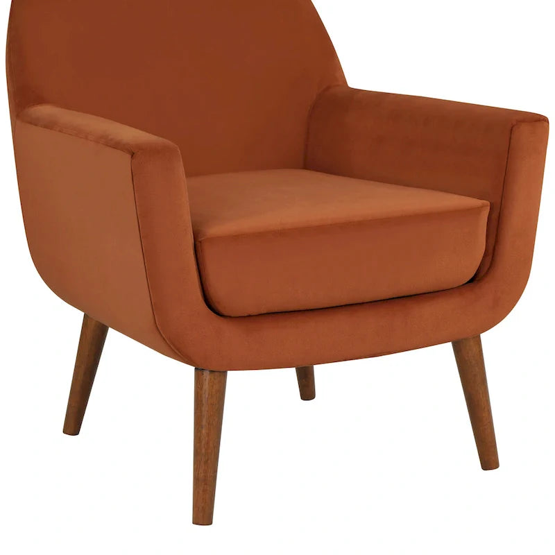 Fauteuil en velours Adrian Mid-Century par Greyson Living