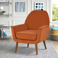 Fauteuil en velours Adrian Mid-Century par Greyson Living