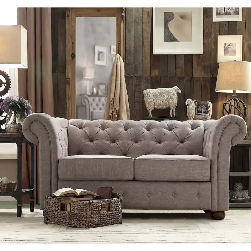 Causeuse Chesterfield Capitonnée à Accoudoirs Enroulés Knightsbridge par iNSPIRE Q Artisan