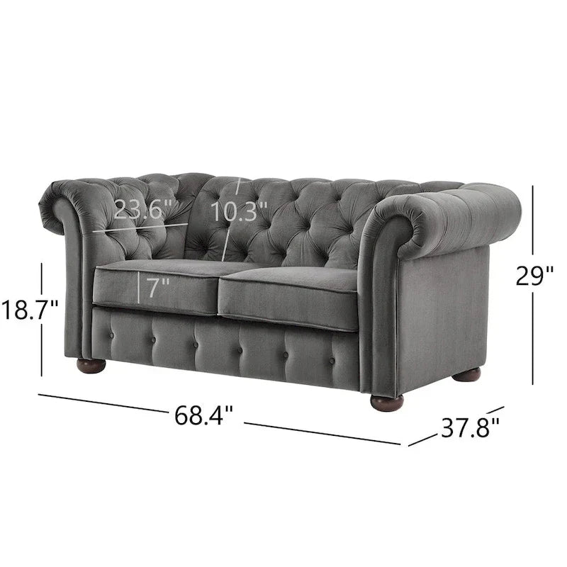 Causeuse Chesterfield Capitonnée à Accoudoirs Enroulés Knightsbridge par iNSPIRE Q Artisan