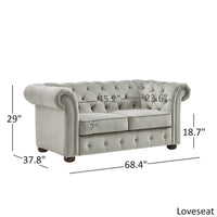 Causeuse Chesterfield Capitonnée à Accoudoirs Enroulés Knightsbridge par iNSPIRE Q Artisan