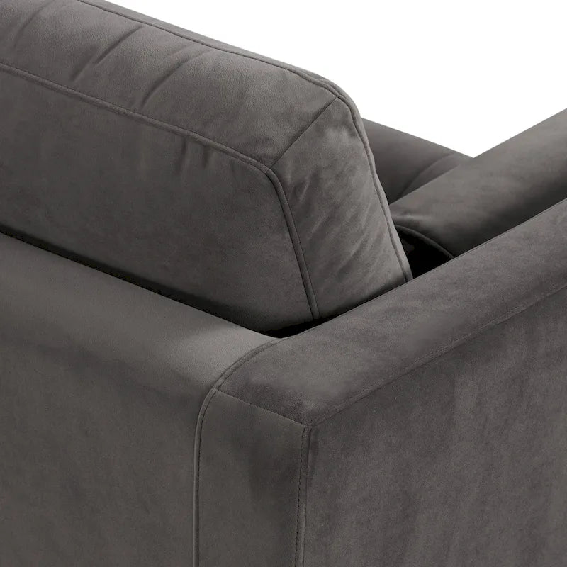 Poly & Bark Napa Canapé sectionnel droit en tissu 104.5