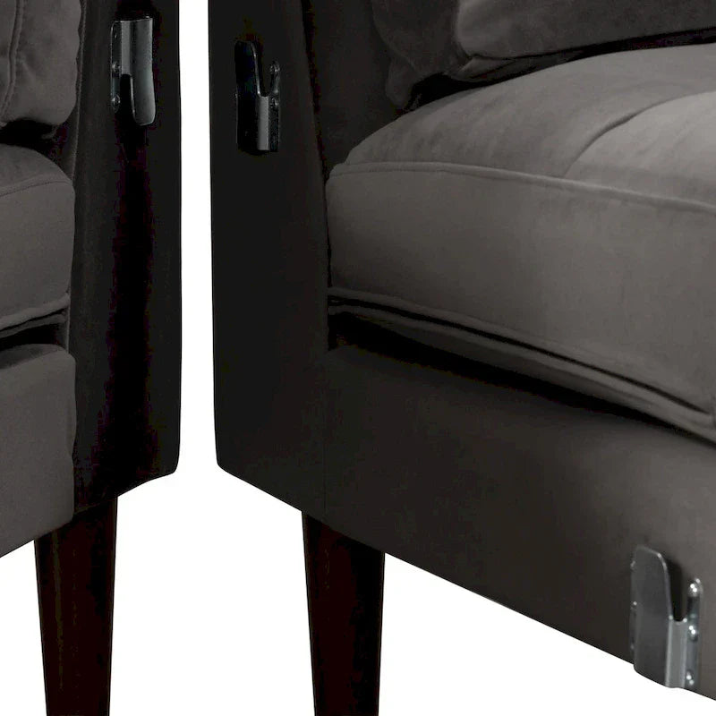 Poly & Bark Napa Canapé sectionnel droit en tissu 104.5