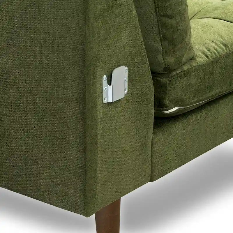 Poly & Bark Napa Canapé sectionnel droit en tissu 104.5