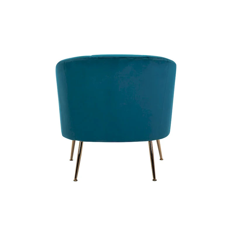 Porthos Home Skye - Fauteuil d'appoint capitonné en velours avec pieds chromés