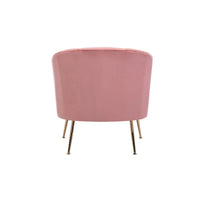 Porthos Home Skye - Fauteuil d'appoint capitonné en velours avec pieds chromés