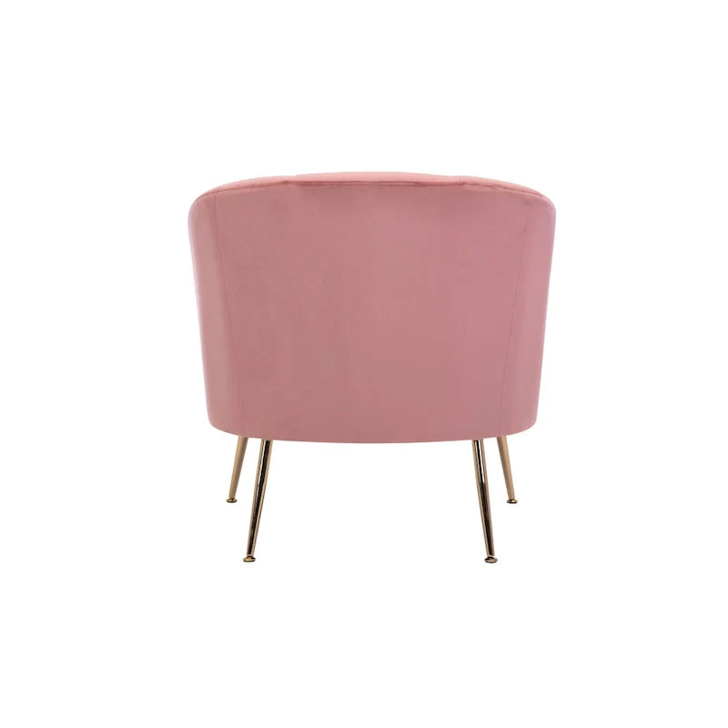 Porthos Home Skye - Fauteuil d'appoint capitonné en velours avec pieds chromés