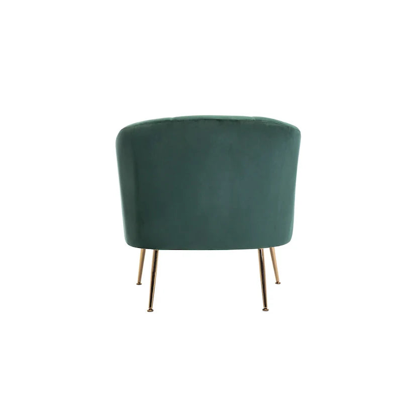 Porthos Home Skye - Fauteuil d'appoint capitonné en velours avec pieds chromés