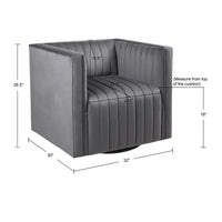 Fauteuil pivotant capitonné Madison Park Gayley