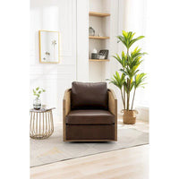 Fauteuil pivotant, fauteuil de salon rond et confortable, fauteuil club pivotant à 360 degrés, fauteuil de loisirs