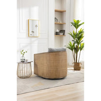 Fauteuil pivotant, fauteuil de salon rond et confortable, fauteuil club pivotant à 360 degrés, fauteuil de loisirs