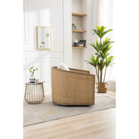 Fauteuil pivotant, fauteuil de salon rond et confortable, fauteuil club pivotant à 360 degrés, fauteuil de loisirs