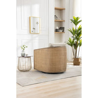 Fauteuil pivotant, fauteuil de salon rond et confortable, fauteuil club pivotant à 360 degrés, fauteuil de loisirs