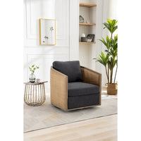 Fauteuil pivotant, fauteuil de salon rond et confortable, fauteuil club pivotant à 360 degrés, fauteuil de loisirs
