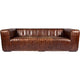 Canapé en cuir moderne Aurelle Home Caolo à coutures matelassées