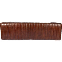 Canapé en cuir moderne Aurelle Home Caolo à coutures matelassées