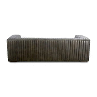 Canapé en cuir moderne Aurelle Home Caolo à coutures matelassées