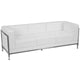 Canapé modulable LeatherSoft avec assise matelassée et capitonnée et cadre enveloppant - 79L x 28,75P x 27,25H