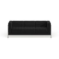 Canapé modulable LeatherSoft avec assise matelassée et capitonnée et cadre enveloppant - 79L x 28,75P x 27,25H