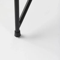 Fauteuil d'appoint Leonidas en similicuir noir avec cadre en métal noir