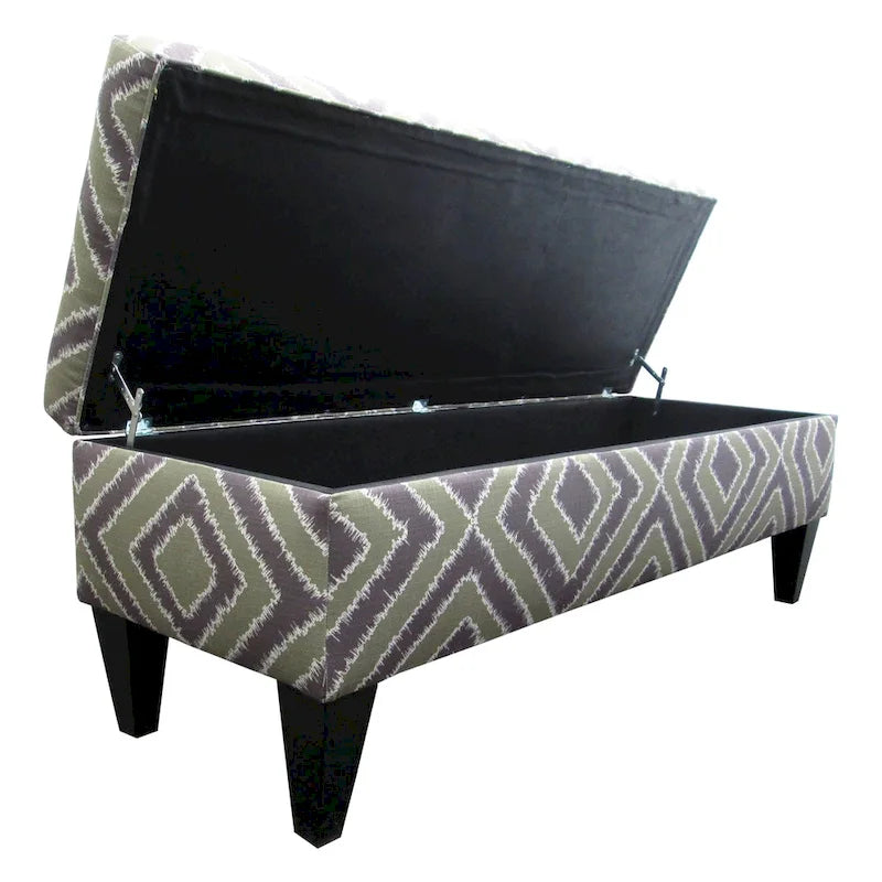 Banc de rangement capitonné 10 boutons Brooke Nouvea Designer