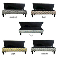 Brooke Nouvea banc-coffre design capitonné à 10 boutons