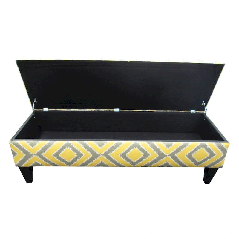 Banc de rangement capitonné 10 boutons Brooke Nouvea Designer
