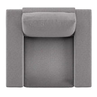 Chaise double face Ashton Grey en tissu, garnie de duvet et de plumes, par iNSPIRE Q Artisan