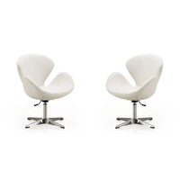 Manhattan Comfort Chaises pivotantes réglables en chrome (lot de 2)