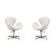 Manhattan Comfort Chaises pivotantes réglables en chrome (lot de 2)