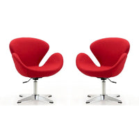 Manhattan Comfort Chaises pivotantes réglables en chrome (lot de 2)