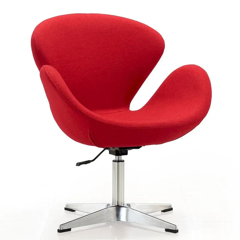 Manhattan Comfort Chaises pivotantes réglables en chrome (lot de 2)