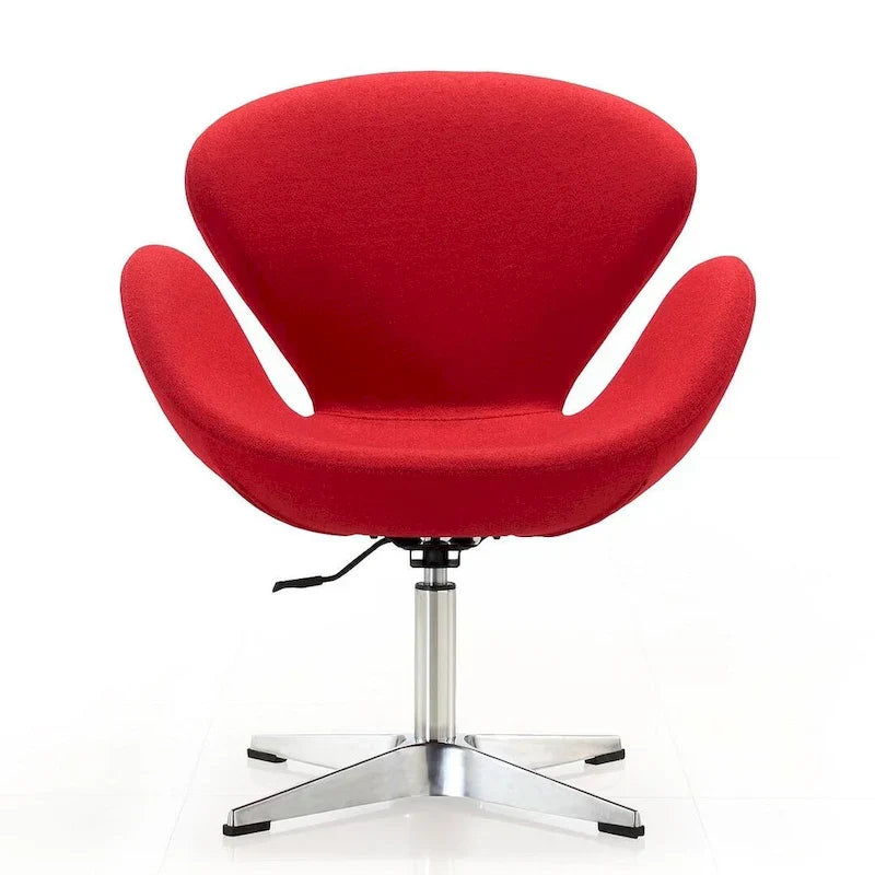 Manhattan Comfort Chaises pivotantes réglables en chrome (lot de 2)