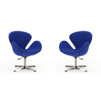 Manhattan Comfort Chaises pivotantes réglables en chrome (lot de 2)