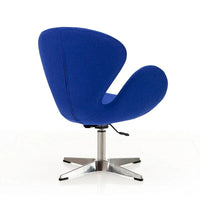 Manhattan Comfort Chaises pivotantes réglables en chrome (lot de 2)