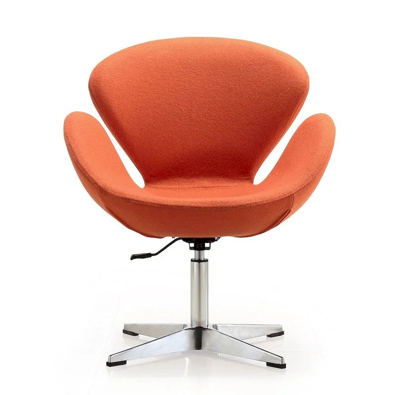 Manhattan Comfort Chaises pivotantes réglables en chrome (lot de 2)