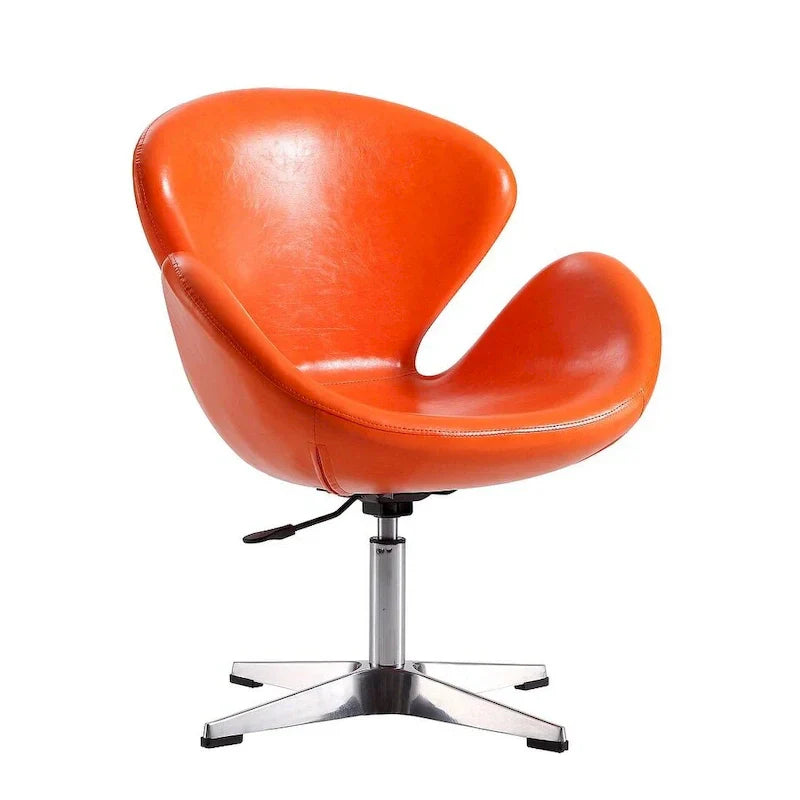 Manhattan Comfort Chaises pivotantes réglables en chrome (lot de 2)