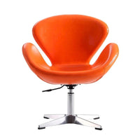 Manhattan Comfort Chaises pivotantes réglables en chrome (lot de 2)