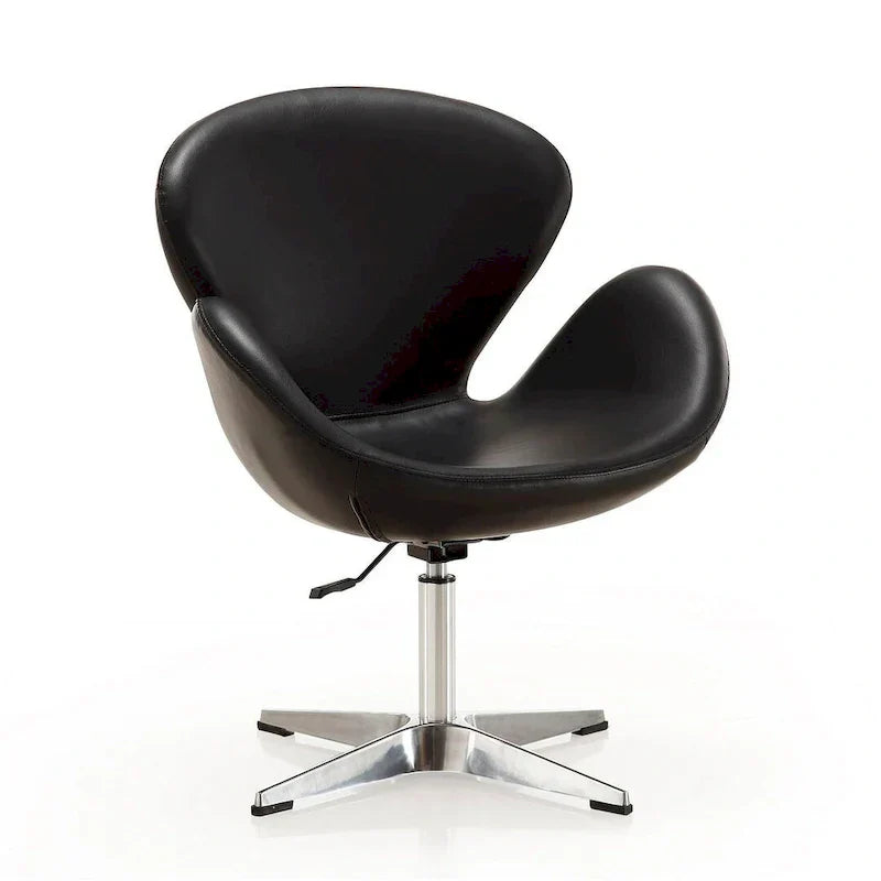 Manhattan Comfort Chaises pivotantes réglables en chrome (lot de 2)