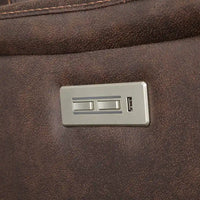 Causeuse à console inclinable électrique en simili-cuir Steve Silver