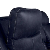 Causeuse à console inclinable électrique en simili-cuir Steve Silver